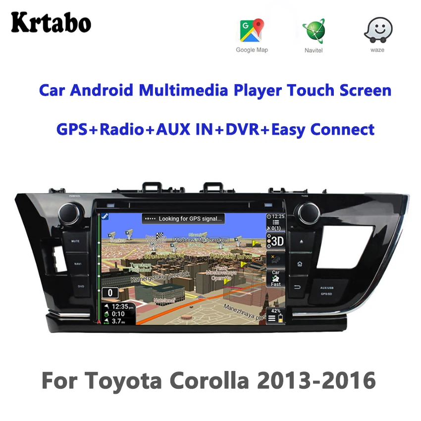 For Toyota Corolla 2013 2014 2015 2016 smart car navigation reversing image control screen one machine recorder support DVD For Toyota Corolla 2013 2014 2015 2016 smart car navigation reversing image control screen one machine recorder support DVD