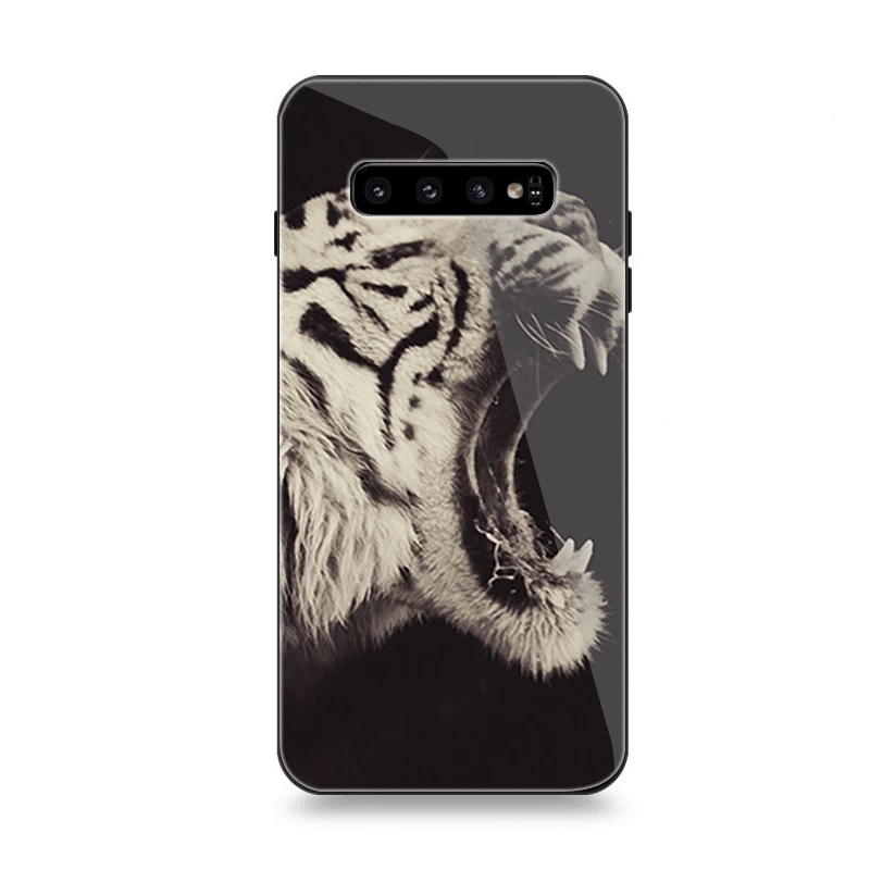 Чехол для телефона Стекло для samsung A10 A20 A30 A40 A50 A60 A70 S7 край S8 S9 S10 плюс Чехол со львом