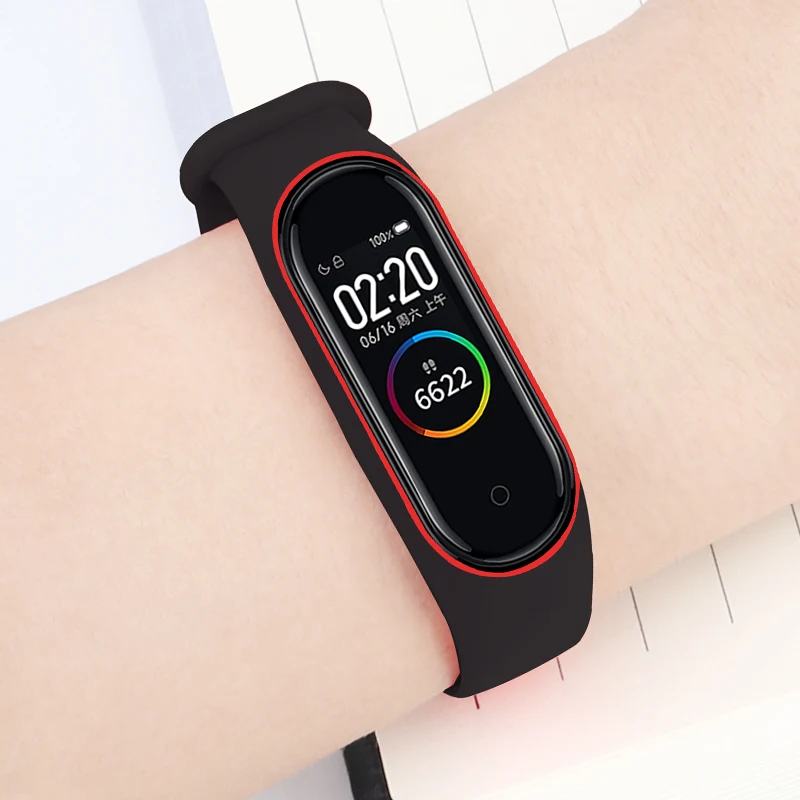 10 шт./упак. мягкий браслет Xiaomi Mi band 4 ремешок спортивный силиконовый браслет для Mi Band 4/3 Mi 4 резиновый пояс аксессуары