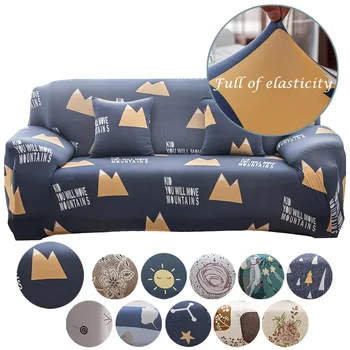 

Corner Sofa Covers Living Room Stretch 1/2/3/4 Seater Armrest Slipcover with 1/2pcs Pillowcase