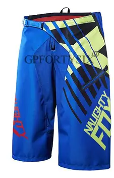 

NAUGHTY FOX MTB Dirt Bike Motorbike Mountain Downhill MX Men's Shorts Blue Summer breathable BMX Sports Motocross Cycling Shorts
