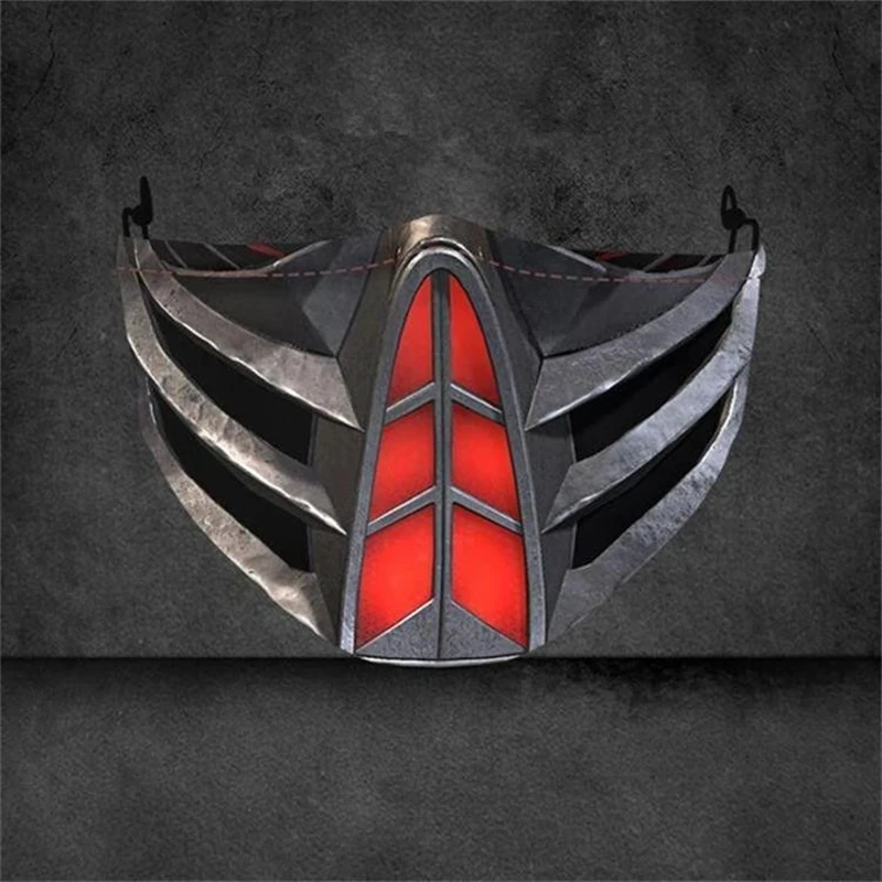 Mortal Kombat Phim Game Bọ Cạp Sub-Zero Trang Phục Hóa Trang Khẩu Trang Chống Bụi Unisex Mặt Nạ Halloween Đạo Cụ