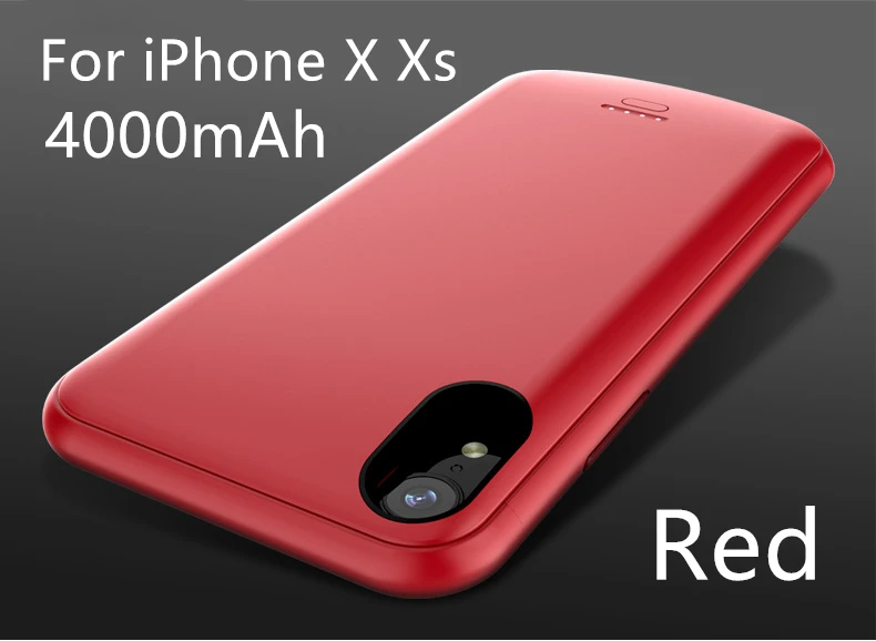 Чехол для зарядного устройства для iPhone SE, SE, 5, 5S, 4000 мА/ч, внешний аккумулятор, зарядка, внешний аккумулятор, чехол для iPhone 5, 6, 7, 8 X XS, MAX, чехол для аккумулятора s - Цвет: For iPhone X Xs
