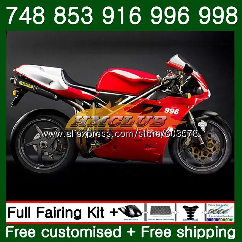 996 для поездок на мотоцикле DUCATI 748 853 916 94 96 97 98 99 01 02 50CL. 0 998 S R 1994 1995 1996 1997 1998 1999 00 2001 2002 обтекатель фабрики "красный