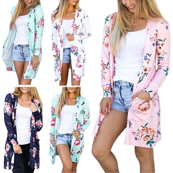 

XUXI Women 2019 Autumn Winter Coat Sexy Printed Cardigan In A Long Coats Manteau Femme Hiver Female O Neck Overcoat FZ796