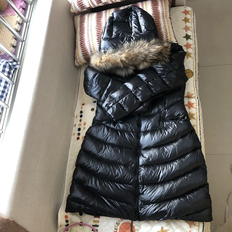 Зима Новое Поступление Женское пальто Зимний воротник натуральный мех с толстовка толстый хлопок длинный пуховик для женщин