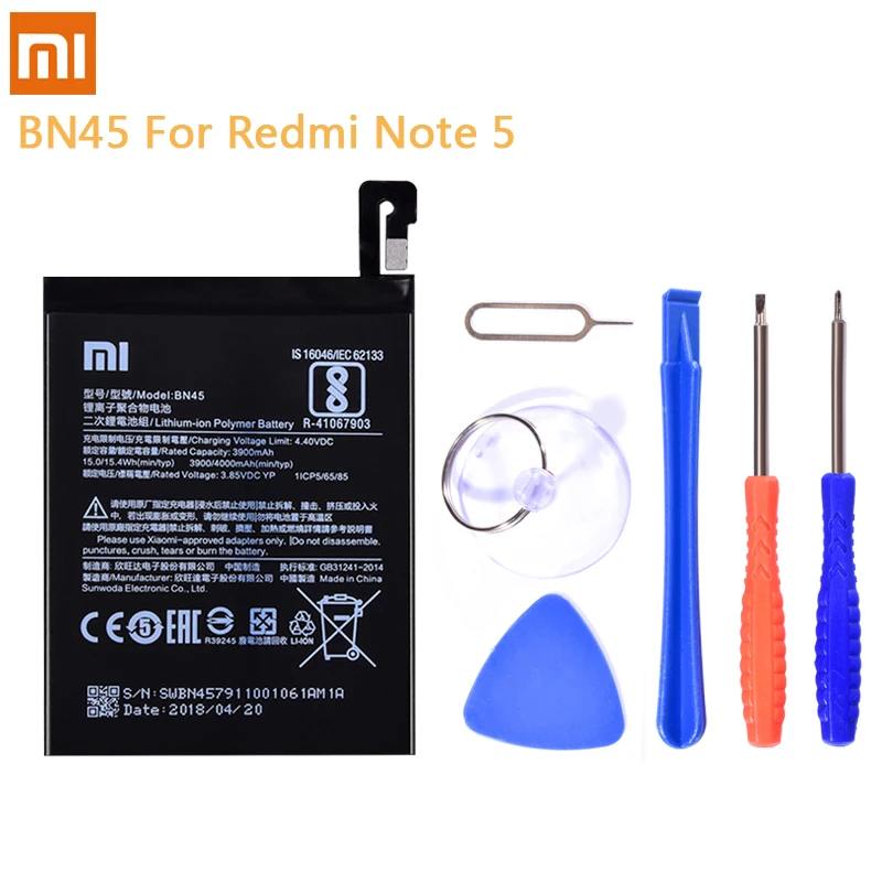 BN43 BN41 BM45 BM46 BN45 BM22 BM47 BN31 Батарея для Xiaomi Redmi Note 5/Note 4 4X2 3 3S 3X Note2 3 4 4X Xiaomi Mi5 5X Batteria - Цвет: BN45 For Redmi Note5