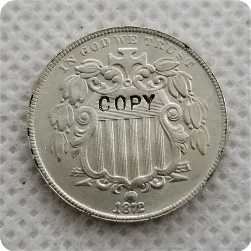 США 1868-1883 монета с гербом копии монет - Цвет: 1872
