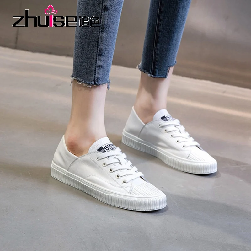 Новинка осени 2020 кожаные маленькие белые туфли женские туфли-лодочки