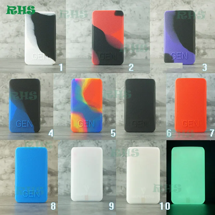 50 шт. Новое поступление~ RHS силиконовый чехол для GEN 220W TC Box MOD Vape текстура кожи крышка рукава