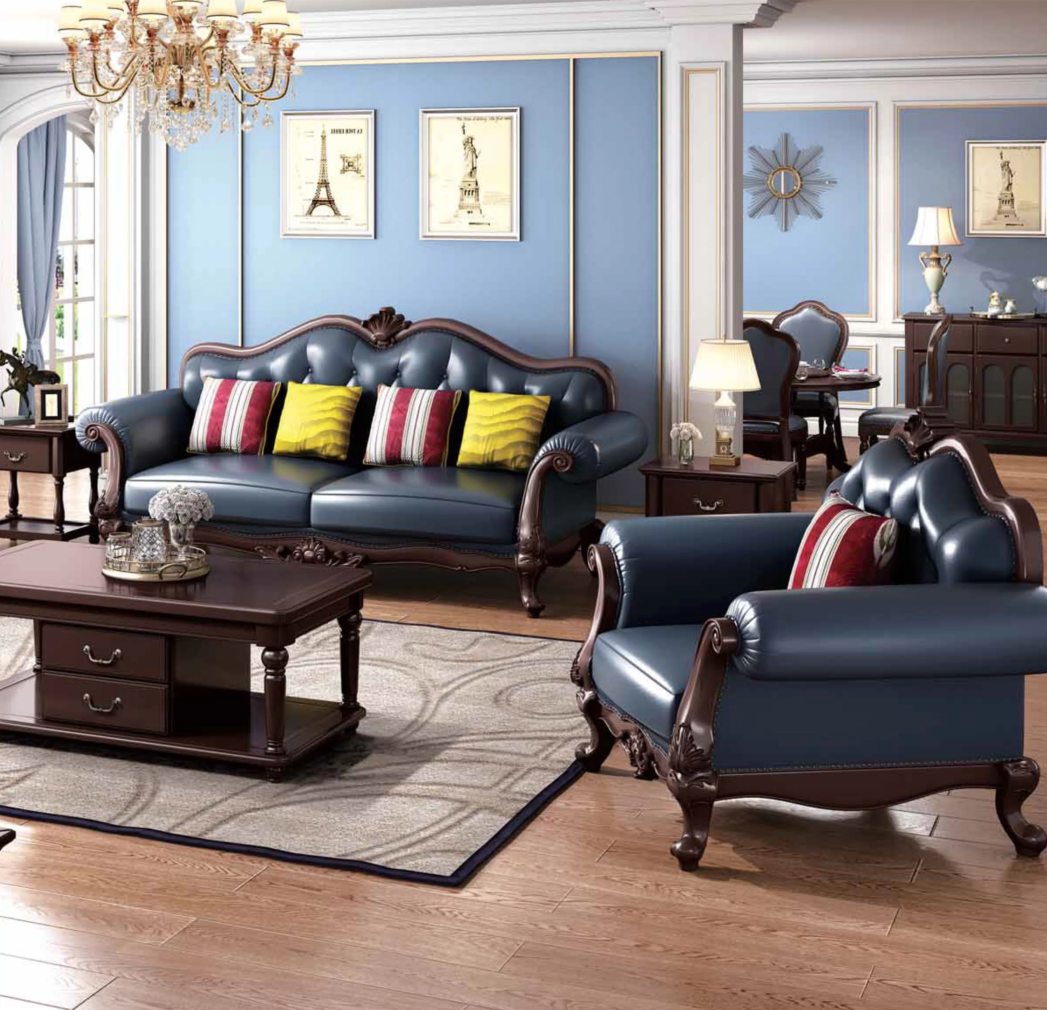 American Style Sofa Set Solid Wood Living Room Furniture Living Room Sets AliExpress