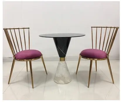 Dining chair home net red back chair ins light luxury modern simple negotiation Nordic dining table manicure