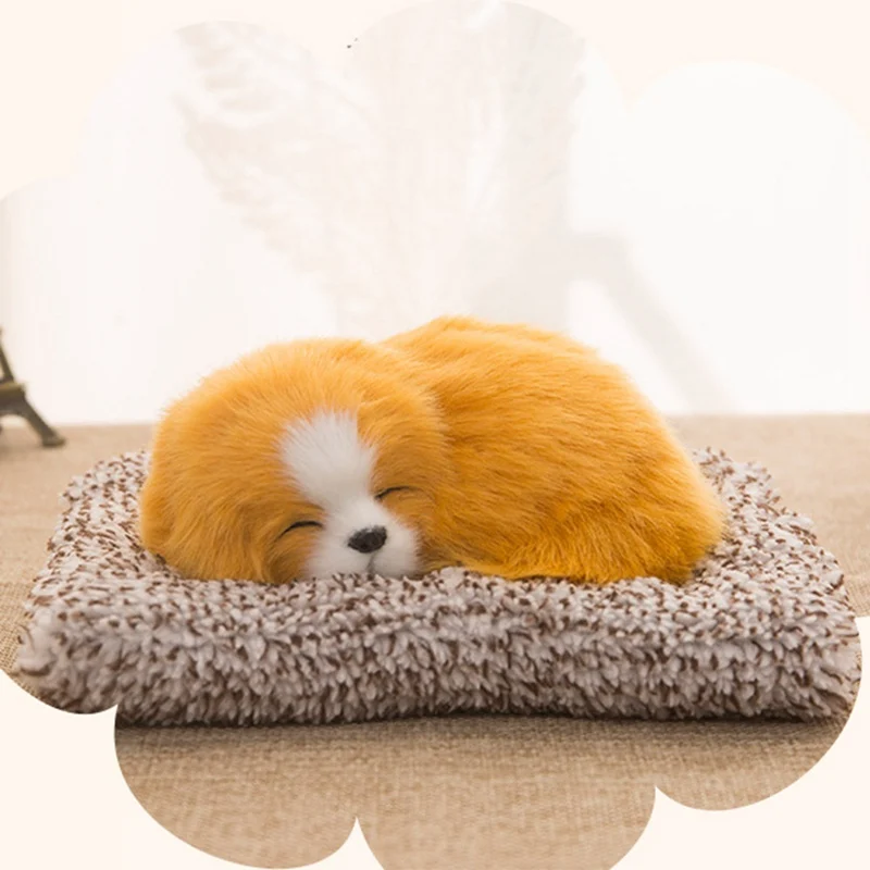 

Car Ornament Lovely Plush Dog Automotive Interior Decoration Sleeping Puppy Toy Ornaments Cute Automobile Dashboard Accessories