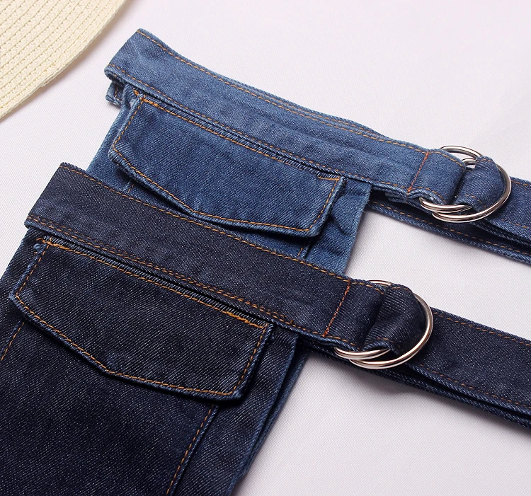 GetSpring Женский широкий пояс, широкий джинсовый пояс, модный, джинсовый пояс, универсальный, широкий тканевый пояс, джинсовый широкий пояс-шарф
