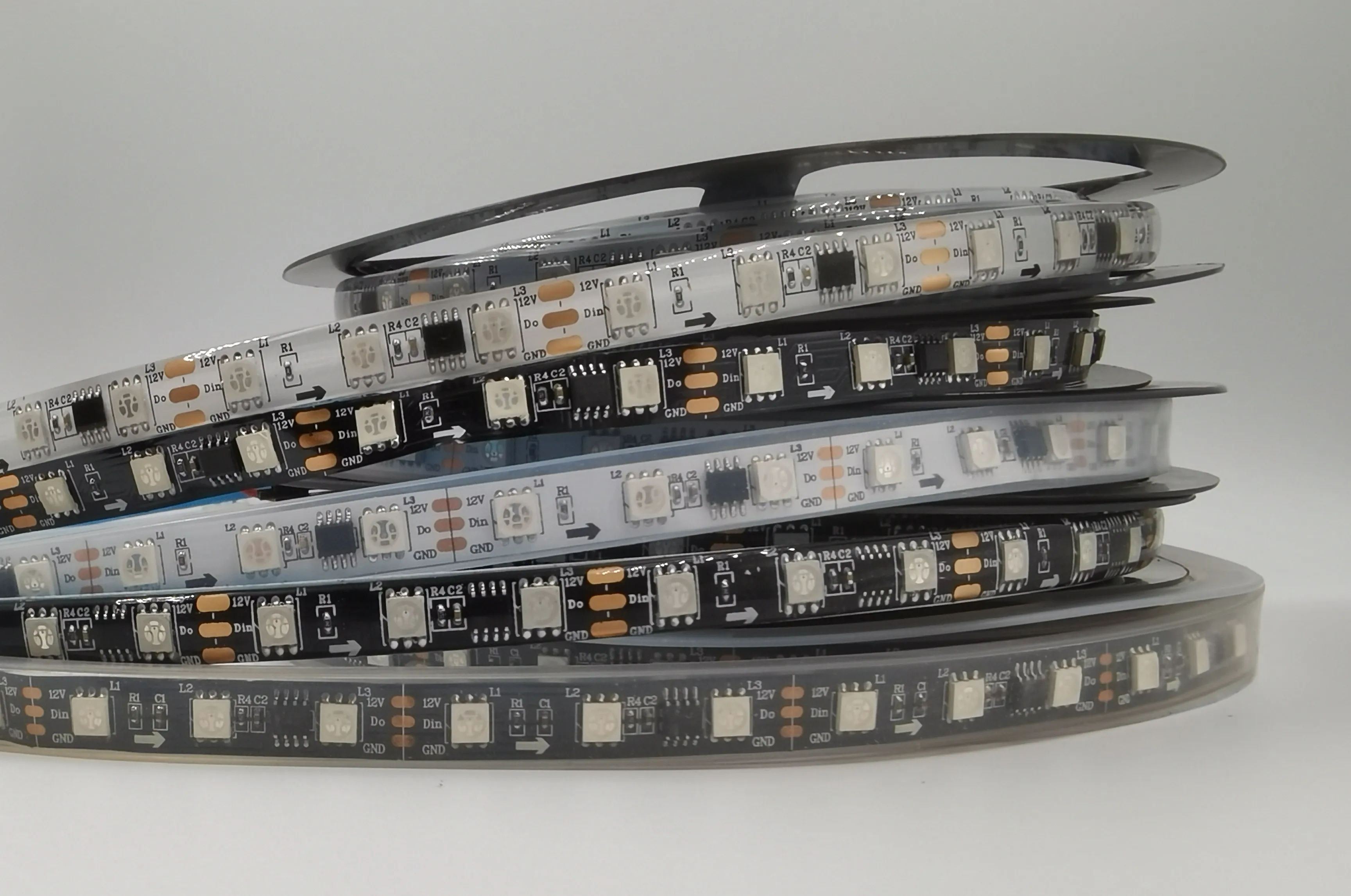 Dc12v 5m ws2811 pixel conduziu a luz de tira; endereรงรกvel 30/48/60leds/m cor completa ws2811 ic 5050 rgb conduziu a fita da lรขmpada