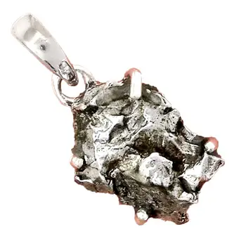 

Genuine METEORITE CAMPO DEL CIELO Pendant 925 Sterling Silver, 24.2 mm, AP6435