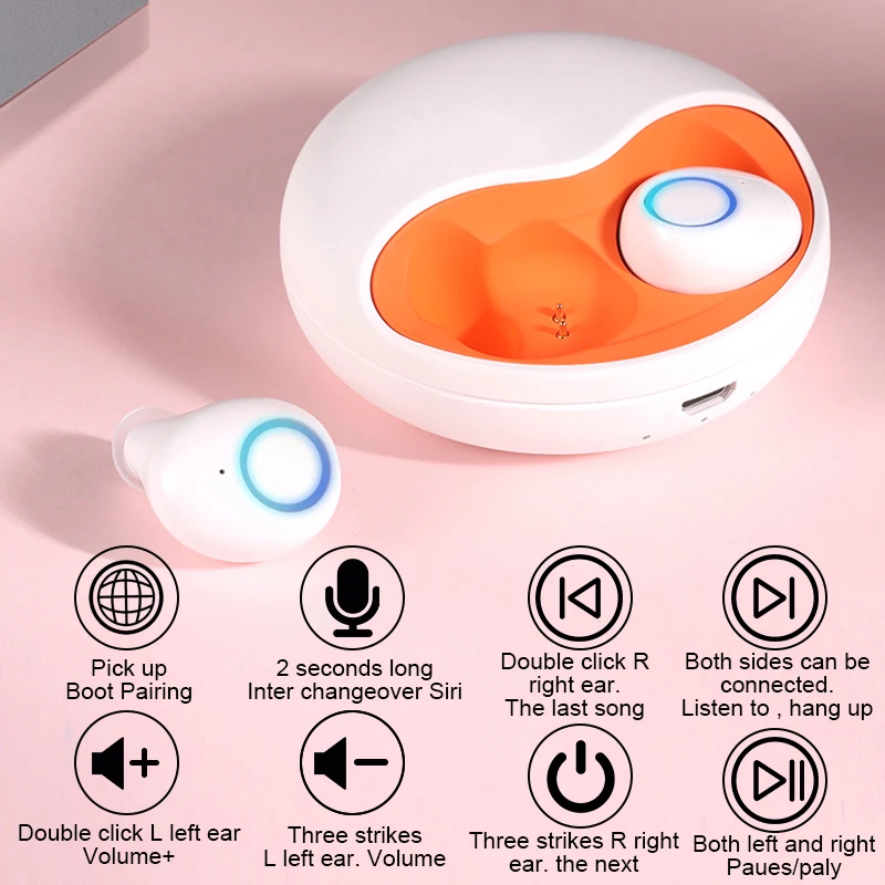 K10 TWS 5,0 Bluetooth наушники, беспроводные 3D стерео наушники, наушники с двойным микрофоном и зарядным устройством