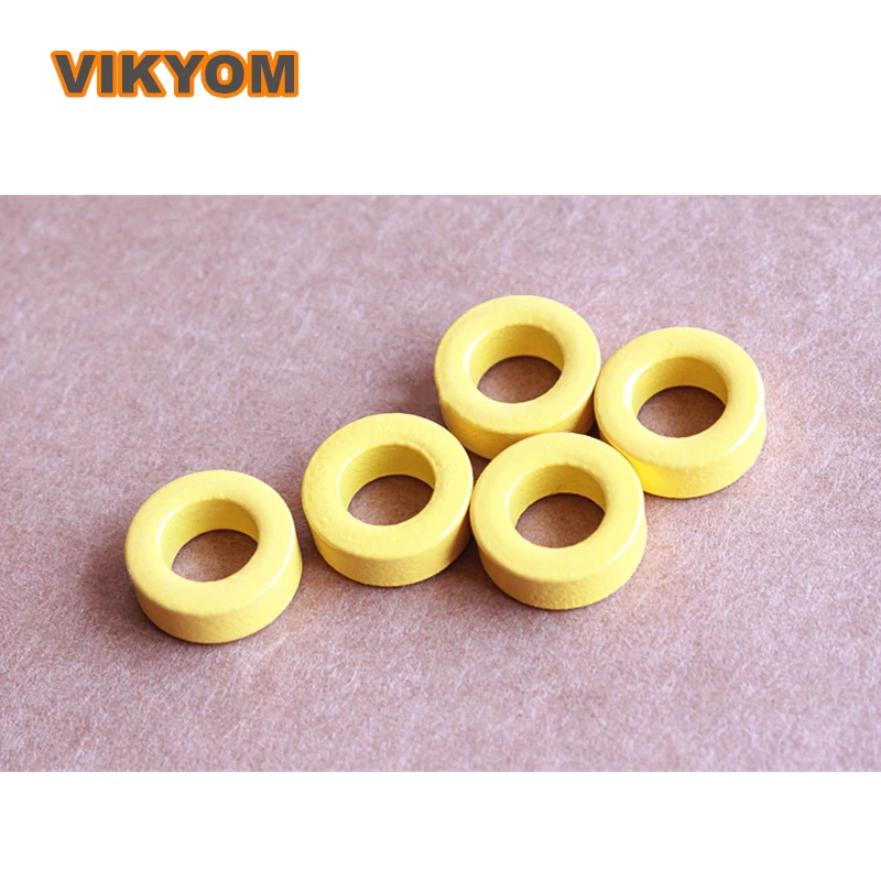 

Ferrite Core Toroid Core 50PCS T50-26 Ferrite Chokes Ring Iron Powder Inductor Ferrite Rings Yellow White