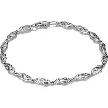 

Yuz platinum bracelet with white gold cubic zirconia