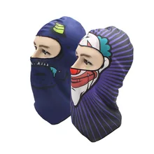 1 шт. Джокер печать дышащая посадка крутая Балаклава лицевая маска для мужчин и женщин унисекс уличная велосипедная маска черная маска рот крышка головы