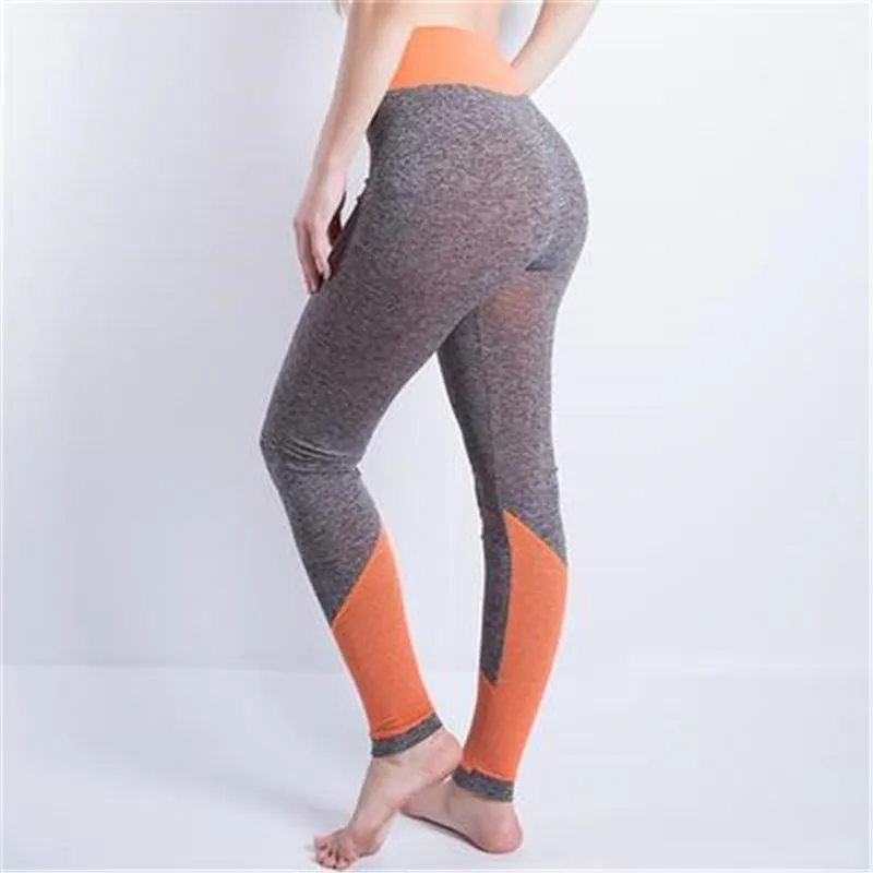 Спортивные штаны, трико для бега, женские леггинсы для фитнеса, S-XL, спортивная одежда, женские сексуальные штаны для бега, йоги, стройнящие тянущиеся леггинсы для спортзала - Цвет: 902 Orange