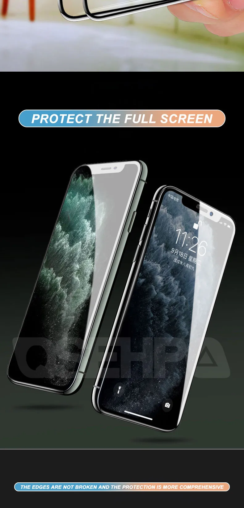 100D изогнутое защитное закаленное стекло для iPhone 11 Pro X XR XS Max Защитное стекло для iPhone 8 7 6 6S Plus защитная пленка