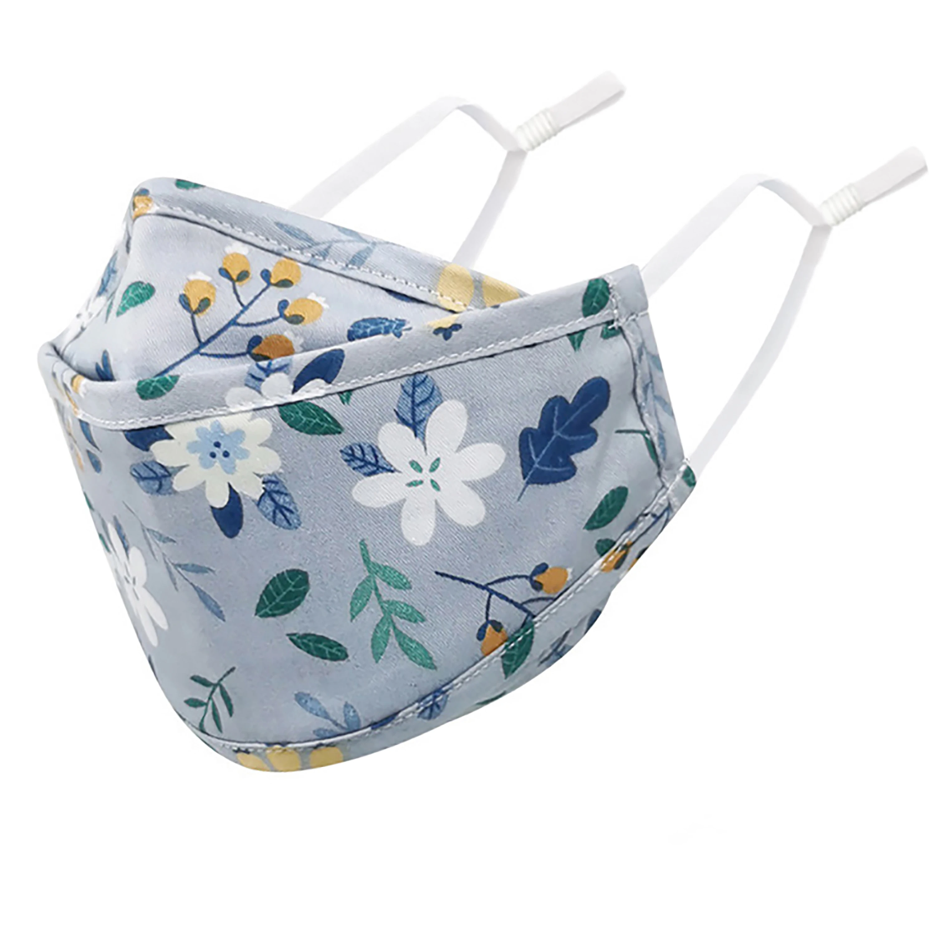Face Mask Cotton Face Mask 4 Styles Cotton Face Mask Covering Reusable Washable Solid Color Floral Printed Unisex Earloop Mask For Adult