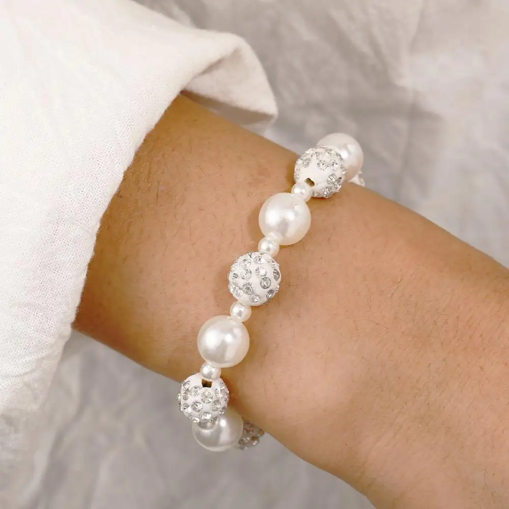 

New white pearl bracelet and foot chain creative retro simple classic full Xiangbala Beads Bracelet