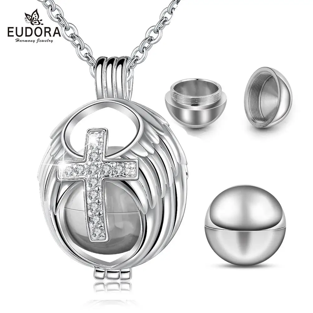 Капсульный шар Eudora k384 из нержавеющей стали орнамент с пеплом ангельским крылом