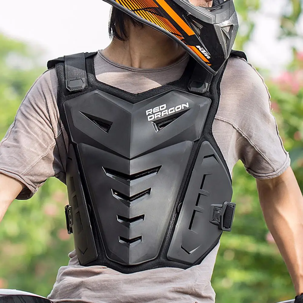 Men Motorcycle Body Armor Vest Jacket Spine Chest Protection Riding Gear Guard!!