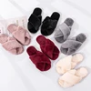 Winter Women House Slippers Faux Fur Fashion Warm Shoes Woman Slip on Flats Female Slides Black Pink cozy home furry slippers 1