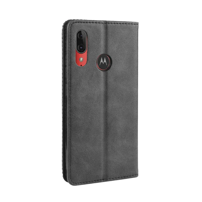 Для Motorola Moto E6 Plus Чехол Флип Роскошный PU кожаный, в виде бумажника, магнитный адсорбционный чехол для Moto E6 E6S E 6 E6Plus чехол для телефона