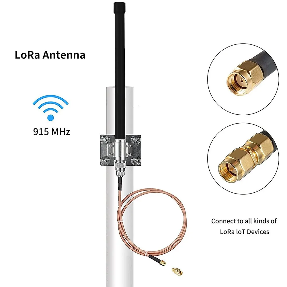 5.8 DBi Helium Hotspot HNT Miners Antenna 860-930MHZ LoRa Antenna Fiberglass Aerial Kit With 1Meter Low Loss RG142 Cable fiberglass antenna kit for helium hotspot