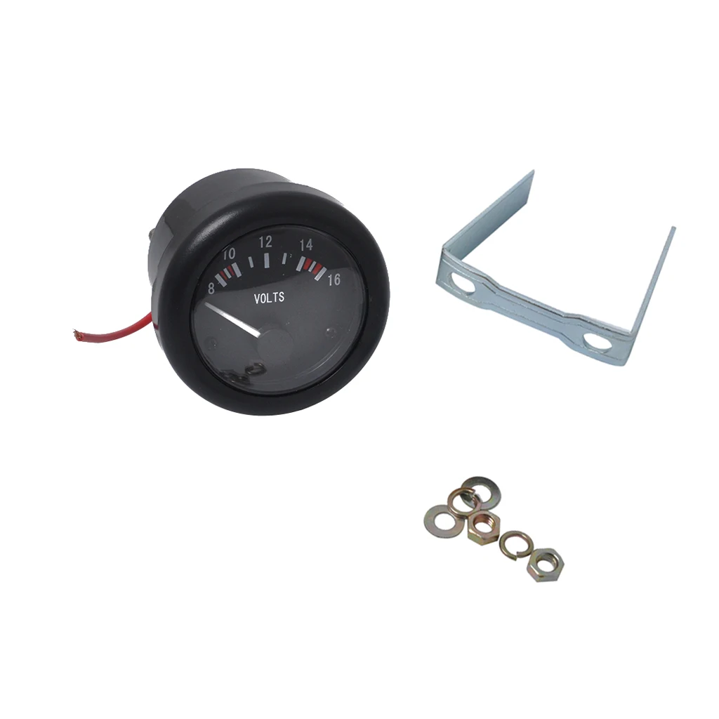 52mm Voltmeter Voltage Meter LED Lights Parts For Marine Boat 8-16V