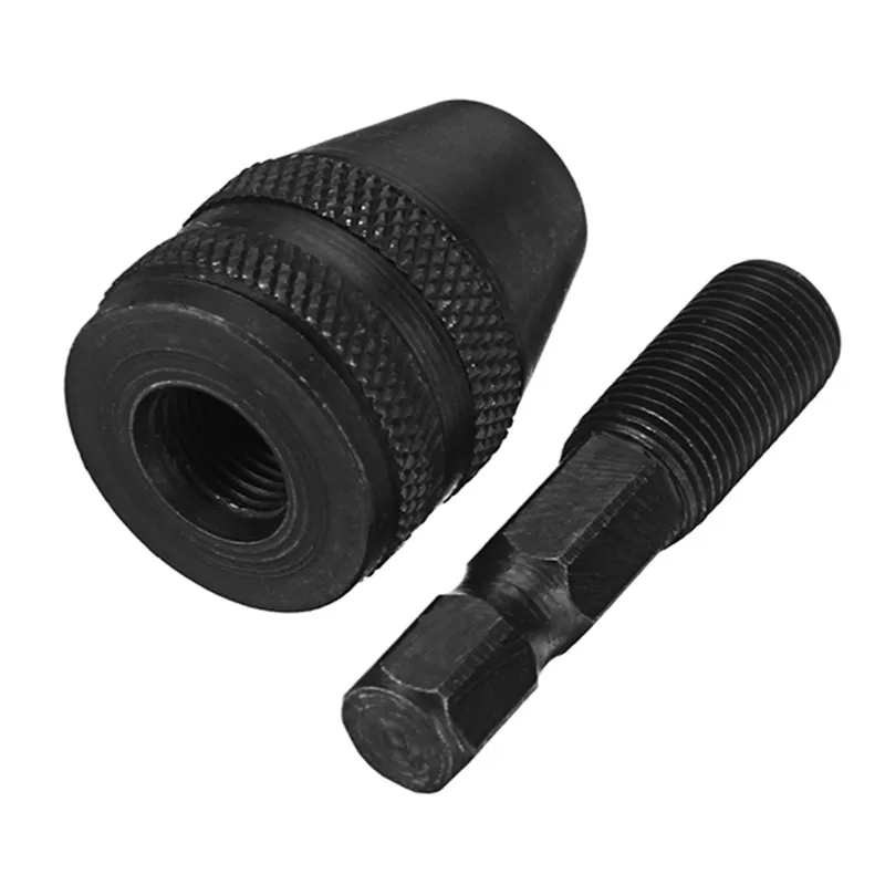 0.5-3.5mm/4mm Mini Drill 3 Claw Clamp Chuck Keyless Chuck 1/4 Inch Hex Shank Black Drill Chuck Adapter