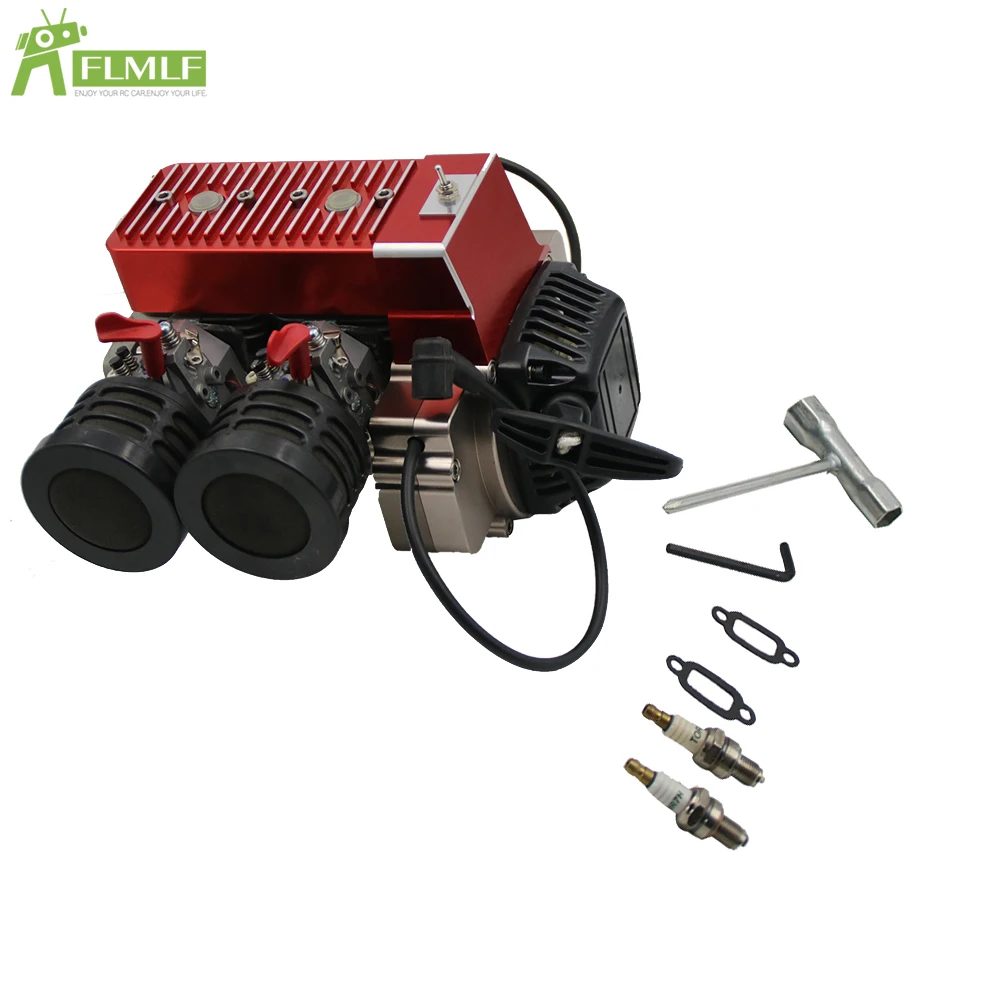 CNC 58CC бензиновый двигатель двойные цилиндры с карбюратором/свечей зажигания для