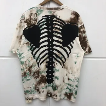 

New Tie-dye KAPITAL T Shirt Men Women Best Quality Skeleton Printing KAPITAL T-shirt Tees harajuku shirt