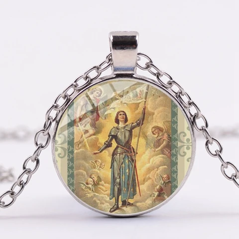SONGDA Archangel St. Подвеска с Майклом защитите меня Святой щит Ангел защита стекло драгоценный камень кулон Orhodox амулет христианские ювелирные изделия - Окраска металла: Style 8