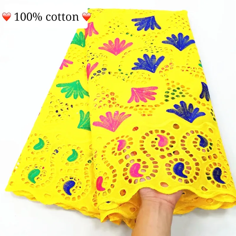 STILL FLY Hot selling african cotton lace fabrics swiss voile lace in switzerland dubai fabric brode swiss dry lace 5yards/lot - Цвет: as picture