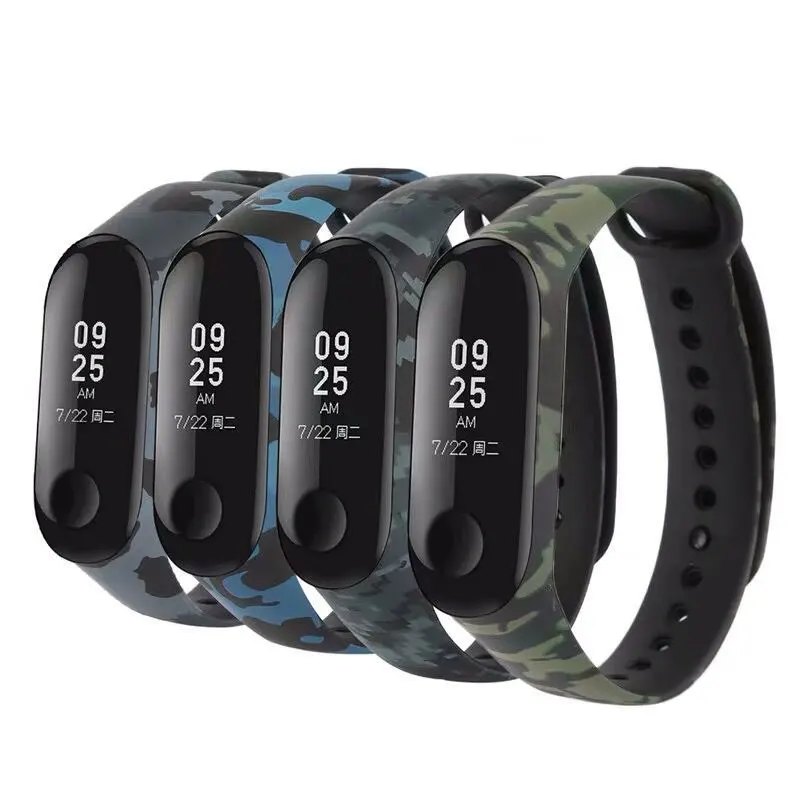 

Raimwayer Camouflage Strap for Xiaomi Mi Band 3 4 Smartwatch Silicone Wrist Strap For Xiaomi Mi Band 3 4 Bracelet Miband Strap