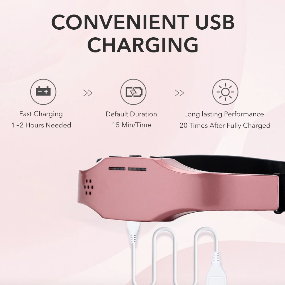 Электрический USB Перезаряжаемый массажер для головы Расслабление головного мозга для расслабления стресса Улучшение сна здоровье головная боль Eliminator