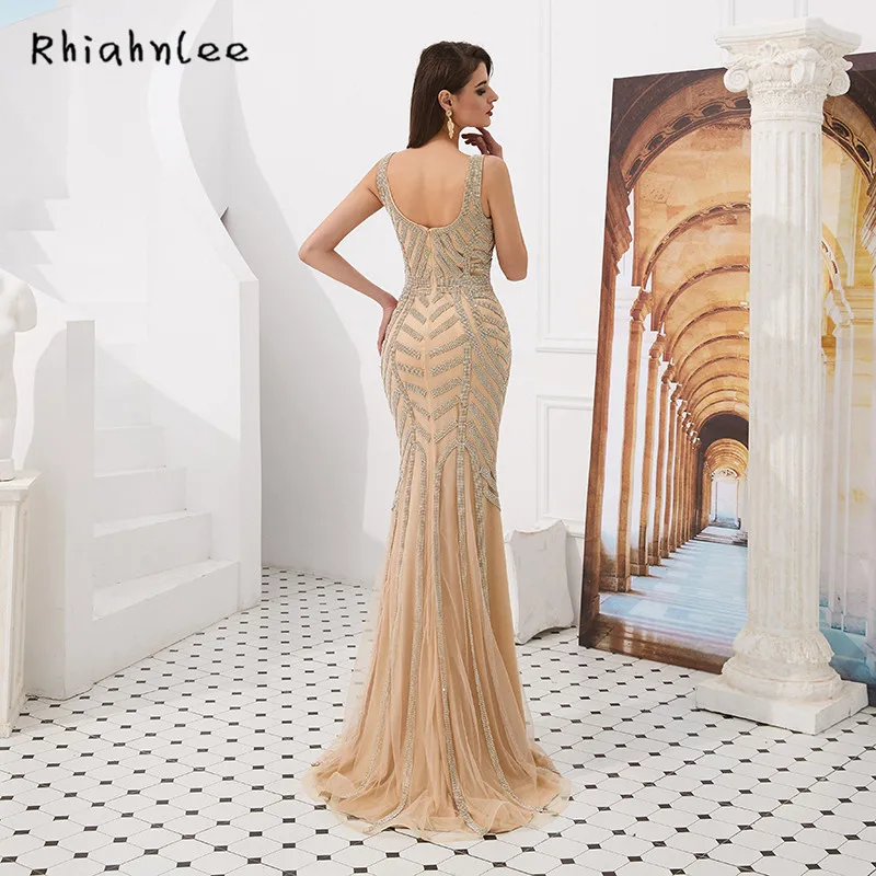 Rhiahn, сексуальные серые вечерние платья, спагетти ремень, vestidos de festa, бисерное милое декольте, диамонт, официальное платье, реальные фотографии