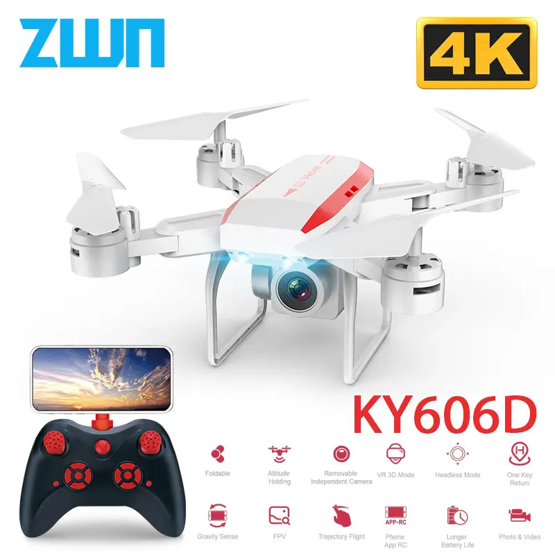 KY606D Дрон с FPV wifi 480P 1080P 4K HD Двойная камера или без камеры Квадрокоптер 20 минут время полета мини Дрон VS SG106 E58 Дрон