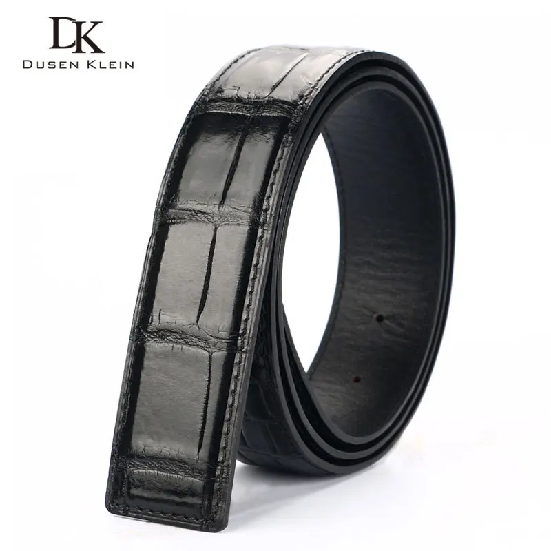 

Genuine crocodile leather strap for belt Dusen Klein business casual genuine leather waiststrap for men DK-R401