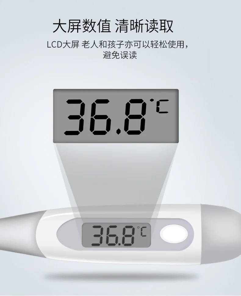 Youpin Yuwell High Sensitivity LED Medical Electric Thermometer Fever reminder MouthUnderarm Soft Head Thermometer For Adult Baby Care (3)