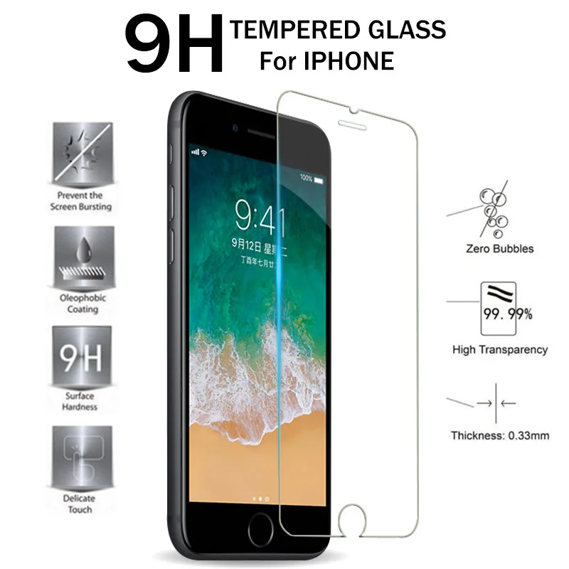 Защитное закаленное стекло для iPhone 6 6s защита экрана на ультратонком стекле