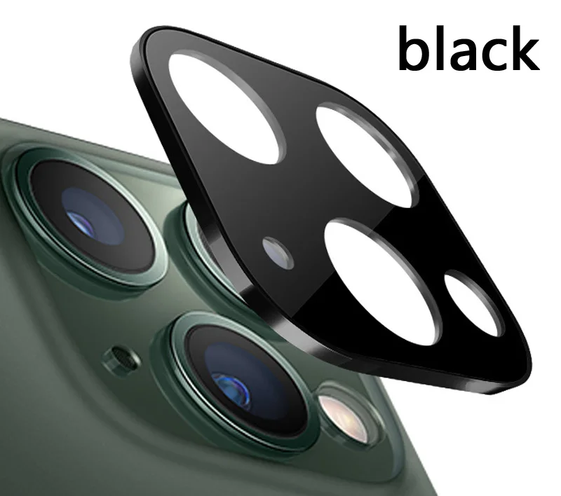 Для iphone 11 Pro Max 11 Pro задняя камера объектив Защитная пленка Закаленное стекло для iphone 11 пленка для объектива - Цвет: Черный
