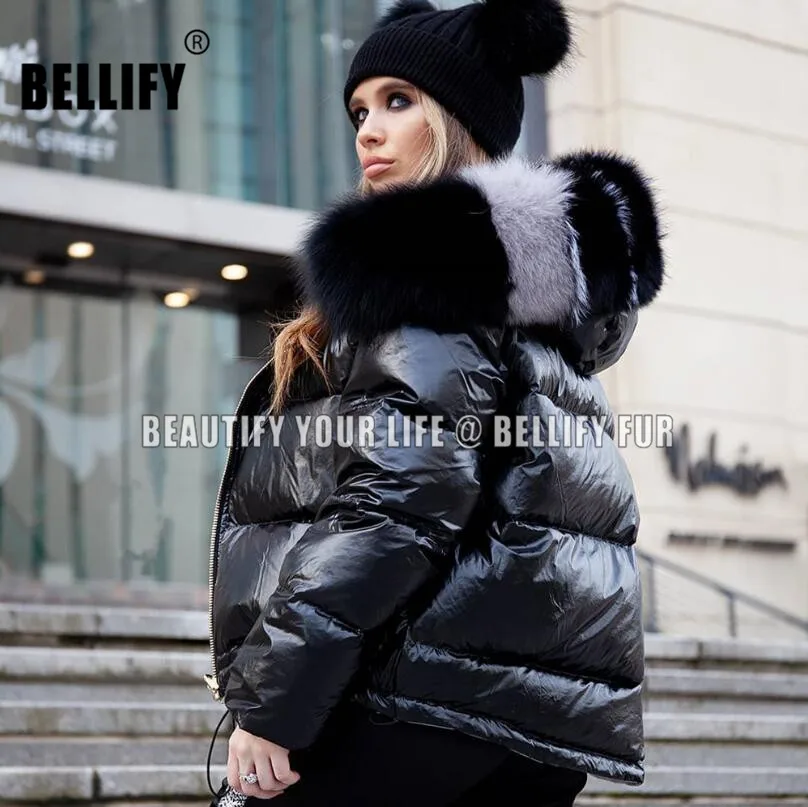 

EUropean and american Fashion Luxury 90/100 duck down coats with real fox fur Hood