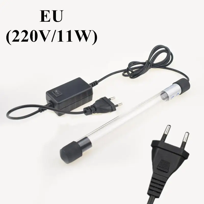 EU 11W 220V Аквариум для рыбного пруда ультрафиолетовая дезинфекционная лампа для Водорослей Аквариум ультрафиолетовая дезинфекционная лампа для водорослей - Цвет: EU 11W 220V