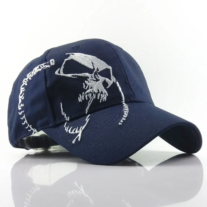 Navy Blue Бейсболка «Кости», модная хип-хоп бейсболка, для мужчин и женщин, облегающая, gorra hombre casquette, головные уборы, черные, темно-синие, czapka muts - Цвет: Navy Blue